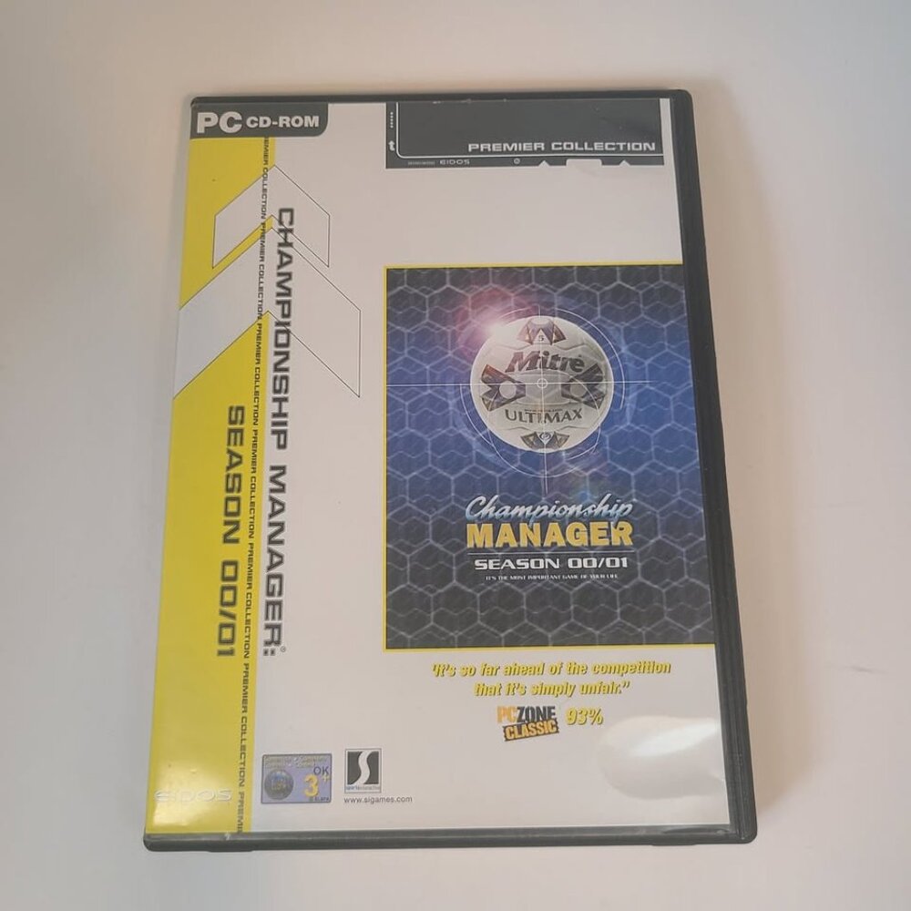 CHAMPIONSHIP MANAGER SEASON 00/01 Season PC CD Rom CM Football